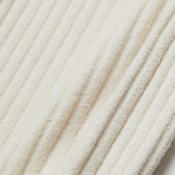 H&M Cream Ribbed Slit Pants - Picture 4 of 8